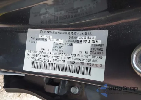 2019 Toyota Yaris Le из США, поврежденный, VIN 3MYDLBYVXKY524304